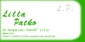 lilla patko business card